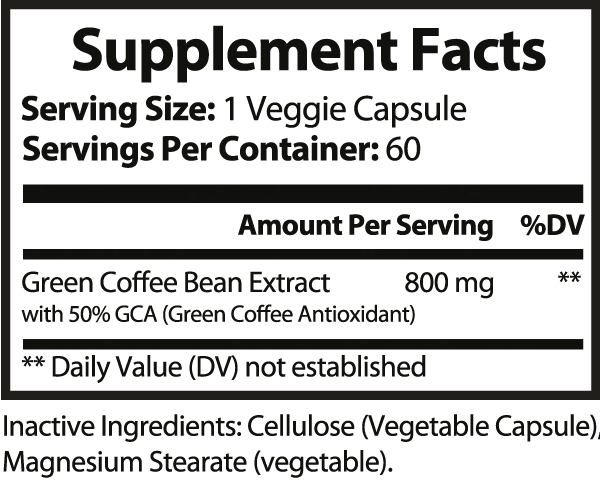 Green Coffee Bean Extract-Pure Natural Balance