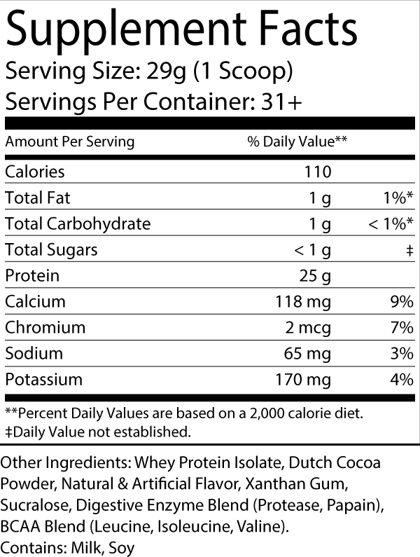 Whey Isolate Protein (Chocolate Milkshake)-Pure Natural Balance