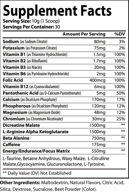 Pre-Workout (Honeydew Watermelon)-Pure Natural Balance