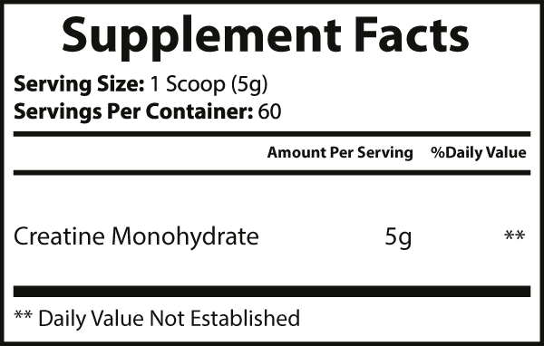 Creatine Monohydrate Powder-Pure Natural Balance