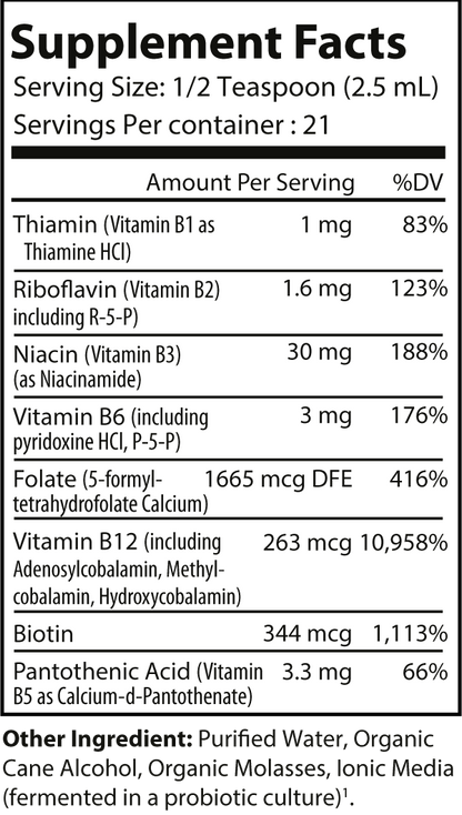 Fermented Vitamin B Complex - 2 fl oz-Pure Natural Balance