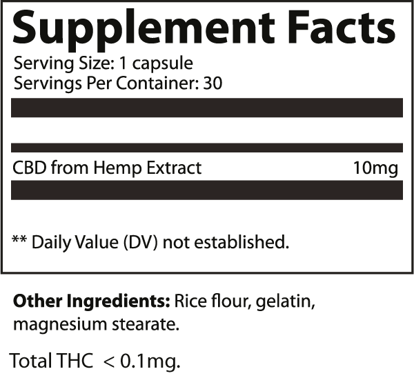 CBD Capsules - 300mg (30 capsules)-Pure Natural Balance