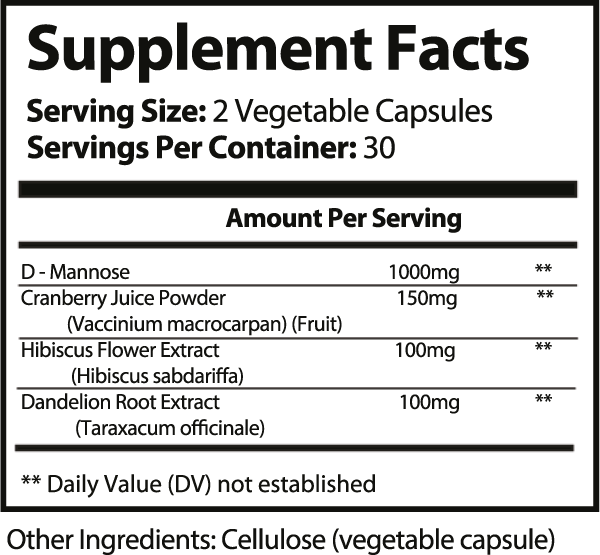 D-Mannose Vitamins-Pure Natural Balance